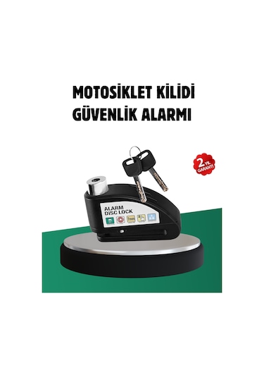 Titreşim Sensörlü Alarm Disk Kilidi Motosiklet Scooter Bisiklet Çok Renkli