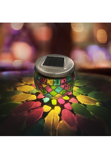Petrix 23247 Solar Tiffany Dekoratif Cam Küre Işık