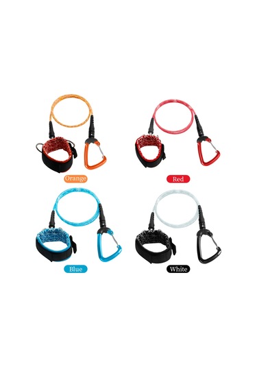 Neevoyu Su Altı Güvenlik Kordonu - Serbest Dalış İçin Bileklik Ve Karabinerli Kayıp Engelleme Teli Mavi Mavi