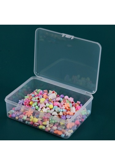 Sones Pp Dikdörtgen Şeffaf Plastik Kutu Kapaklı Parçalar Donanım Alet Saklama Kutusu