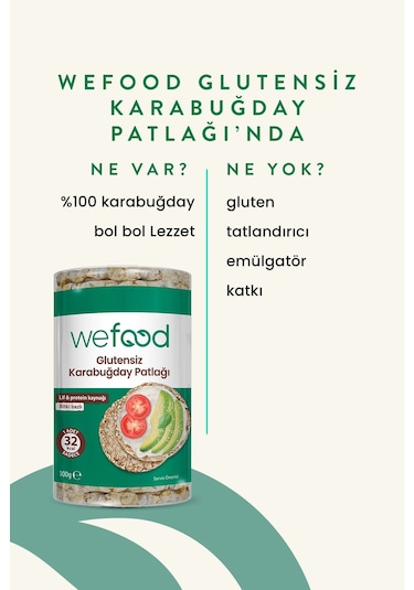Wefood Karabuğday Patlağı 100 Gr 5'li
