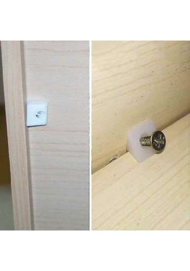 80 Adet Çekmece Destek Takviyeleri, Çekmece Sabitleyiciler, Vidalı Plastik Köşeler, Dolaplar, Çekmeceler İçin Beyaz Diğer