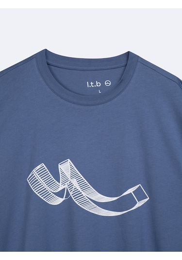 Ltb Logo Baskılı Mavi T-shırt Çok Renkli