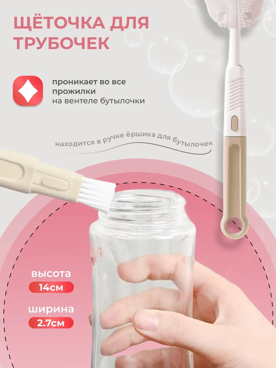 Cheremashka Bebek Biberon Ve Emzikleri İçin Silikon Fırç 418183701