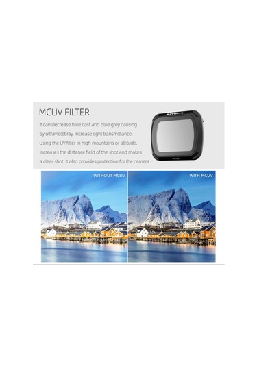 Dji Mavic Air 2 Lens Filtresi Mcuv Multi Coating Ultaviyole