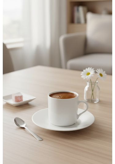 Bernardo Hermes 6 Kişilik Fincan Takımı Beyaz