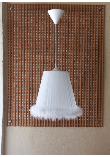 N-02 Beyaz Organze Yatak Odası Çocuk Ve Bebek Odası Avize Beyaz