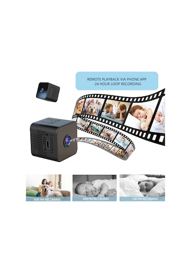 Geeroyoo X1 Akıllı Wifi Güvenlik Kamerası: 1080p Gece Görüşlü, Hareket Algılama, Ev Ve Ofis İçin Mobil Uygulamalı Mini Kamera