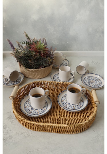 Keramika Sapphire Nordic Kahve Takımı 12 Parça 6 Kişilik 22743-44