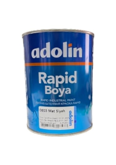 Adolin Rapid Endüstriyel Mat Siyah Boya 0.75 Kg
