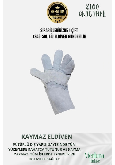 Premium Kalite Yüksek Isı Dayanımlı Kaynak Yangın Waterproof Çok Amaçlı Deri Eldiven