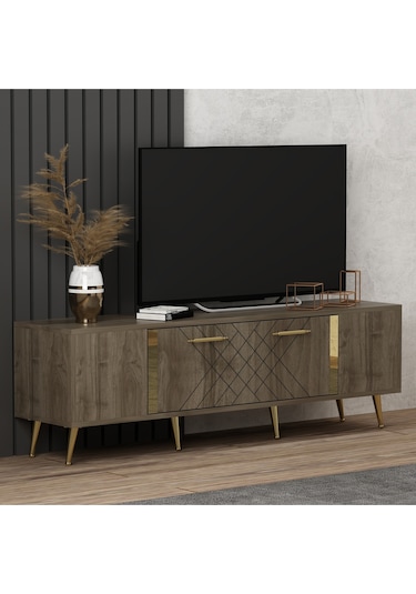 Getas Tv Stand Ceviz-gold Ceviz