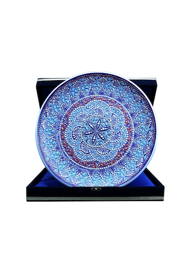 E38 El İşçiliği Çini Tabak - 30 Cm - 6528