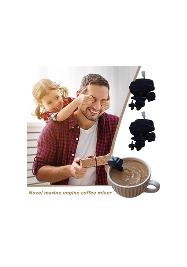 Adet Tekne Motoru Kahve Karıştırıcı, Tekne Pervanesi Kahve Karıştırıcı Siyah