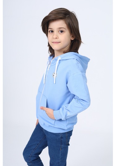 Toontoy Erkek Çocuk Baskılı Hırka Mavi