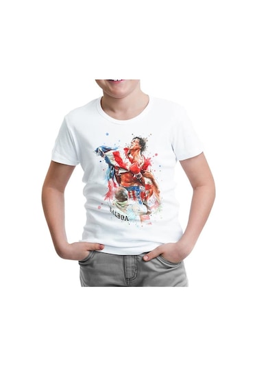 Lord Tshirt Rocky Balboa - Bayrak Beyaz Çocuk Tshirt