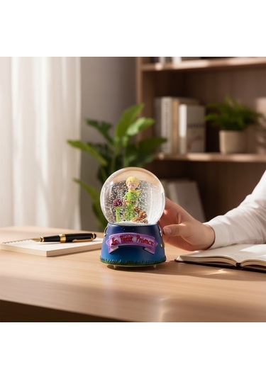 Küçük Prens Orta Boy Işıklı Müzikli Kar Küresi Le Petit Prince Koleksiyonluk Biblo
