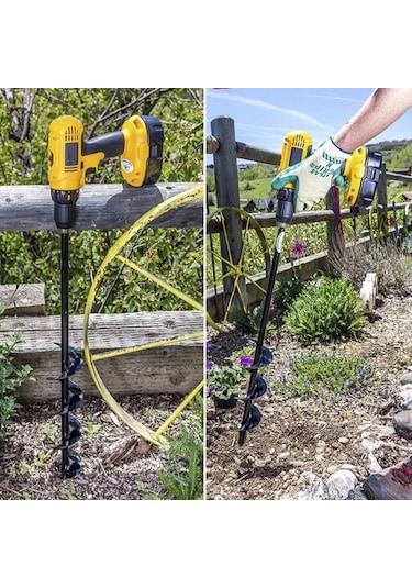 Xindoker Bahçe Toprak Burgusu - Çelik Yapılı Spiral Delici Matkap Ucu 5x22cm