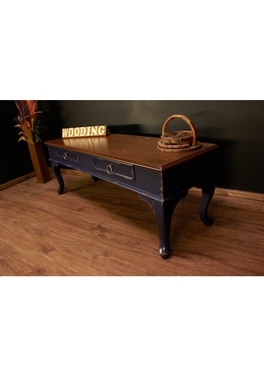 Wooding 100 Cm Masif Ceviz Lacivert Tv Ünitesi