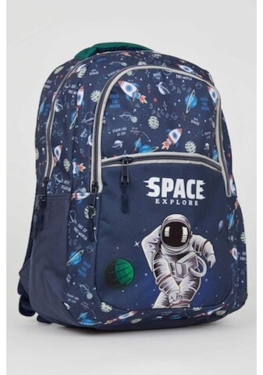 Defacto Erkek Çocuk Uzay Desenli Okul Çantası C8333A8NSNV2 Lacivert