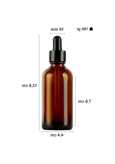 Metal Kapaklı Damlalık Dropper Şişesi - 100 Ml, Cam Şişe 6 Adet
