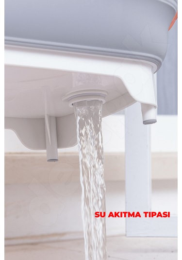 Katlanabilir Kesme Doğrama Tahtası - Yer Kaplamaz - Kamp Ve Mangala Uygun - Su Akıtma Tıpalı Beyaz - Gri