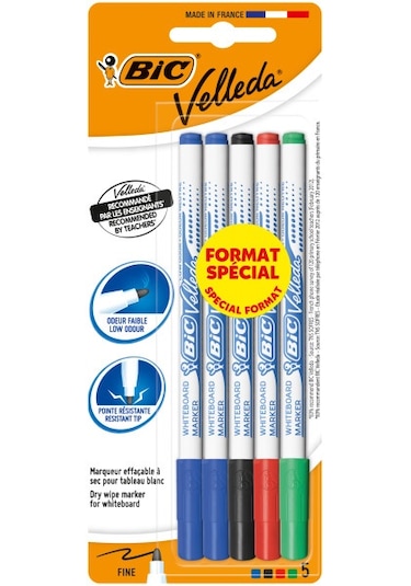 Bic Velleda 1721 Çocuk Tahta Kalemi 5'li Blister Karışık Renk