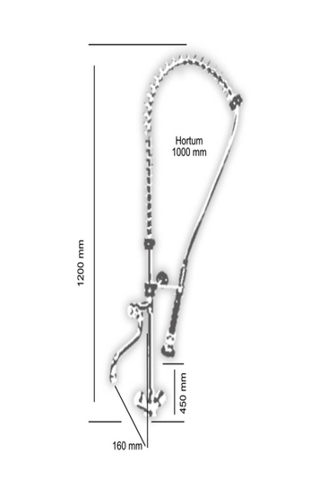 Ara Çıkışlı Endustrıyel Evye Bataryası krom