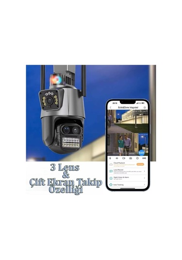 3 Lens Wi-fi Güvenlik Kamerası