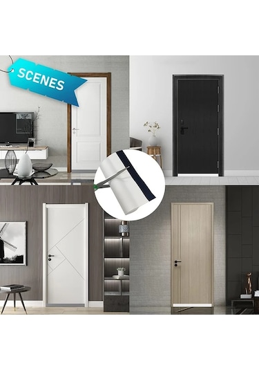 Sunshine011 Beyaz Tek Taraflı Yapışkanlı Suni Deri Kapı Altı Ses Ve Rüzgar İzolasyon Bandı Diğer