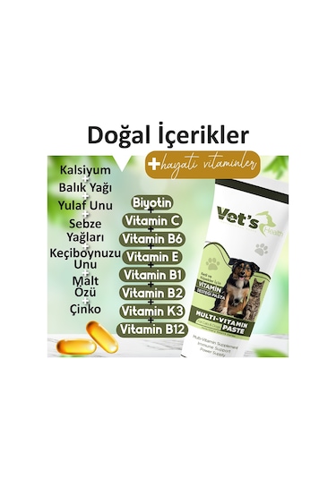 Vet's Health Anti Hairball Paste 100 G + Multivitamin Paste 100 G