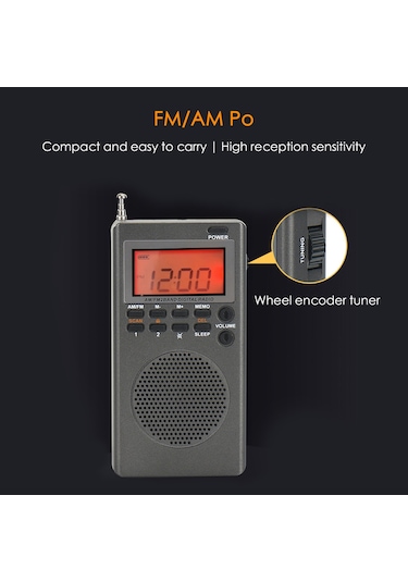 Springsun Fm Radyo Dijital Taşınabilir Stereo Hoparlör Mp3 Ses Yüksek Sadakat Ses Kalitesi Çalar