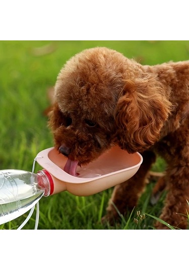 Maxaccess Yeşil Taşınabilir Evcil Hayvan Şişesi Sulama Besleyici Seyahat Çantasız Dayanıklı Plastik