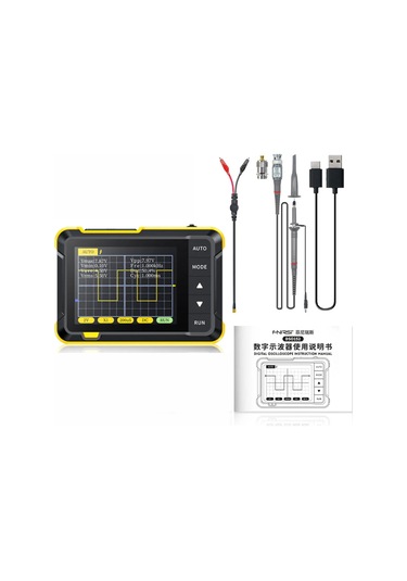 Gajeena Fnırsı Dso152 El Tipi Osiloskop - 200k Band Genişliği, 2.5ms/s Örnekleme Hızı, 2.8" Ekran, 1000mah Batarya, Yüksek Voltaj Ölçümü