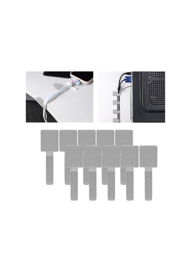 Homyl 10x Yeniden Kullanılabilir Kablo Bağları Veri Gri