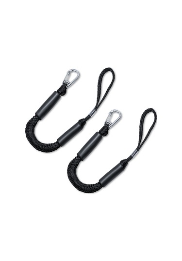 Esnek Tekne Bağlama Halatları - 2 Adet 60 Cm Kancalı Elastik Kayış 816 Kg Kopma Dayanımı , Atv, Tekne Ve Pikap İçin Karabinalı Bağlama Kayışı Seti