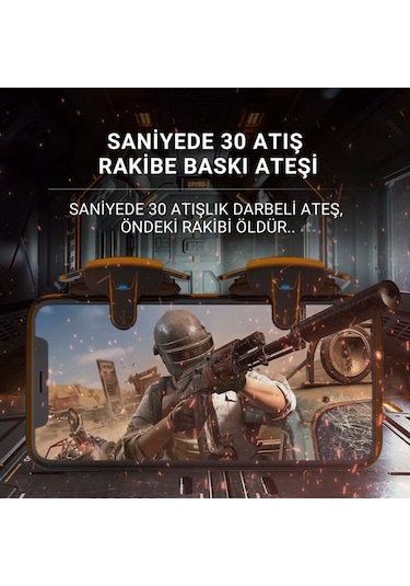 Polham Tüm Telefonlara Uygun Pubg Ve Call Of Duty Uyumlu Şarjlı Oyun Tetiği Hızlı Ateş Ve Hassas Nişan