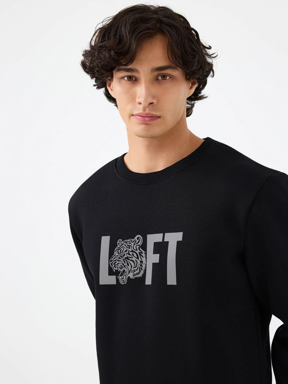 Loft Regular Fit Siyah Erkek Sweatshirt Lf2041391 Siyah