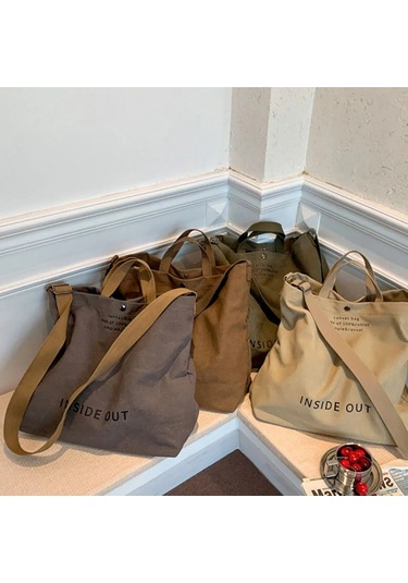 Geeksen Kadınlar İçin Çok Amaçlı Kanvas Çanta - Omuz Ve Çapraz Taşıma Haki