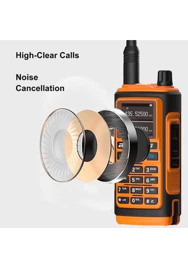 Jokmae Siyah Ab Tipi El Telsizi, Renkli Geniş Ekran, Tam Klavye, 5 Km İletişim, Gürültü Önleme, 1800mah Pil Dahil