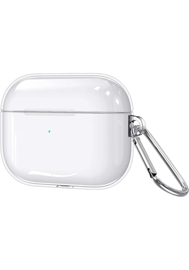 Airpods Pro 3 2025 Uyumlu Mat Silikon Kılıf 1 Kalite +kanca Şeffaf