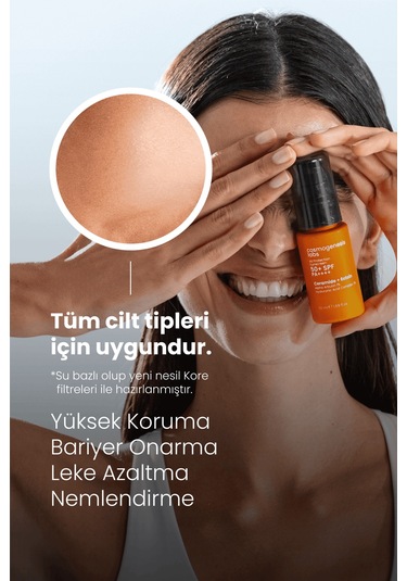 Cosmogenesis Labs Yüz Güneş Kremi 50ml - Su Bazlı SPF 50+ Ultra Koruyucu Leke Karşıtı Nemlendirici Vegan (Tüm Ciltler)