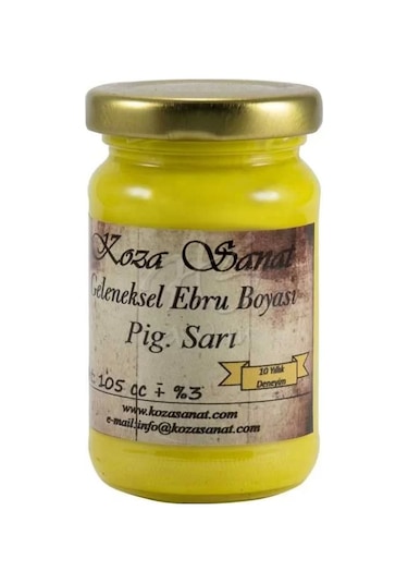 Koza Sanat Ezilmiş Ebru Boyası Pigment Sarı 105ml