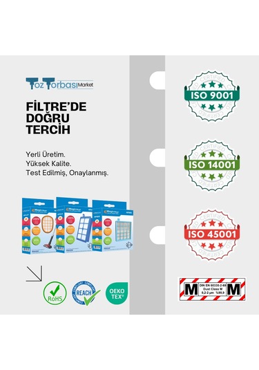 Magic Bags Tayfun Süpürge Toz Torbası Bez 5 Adet