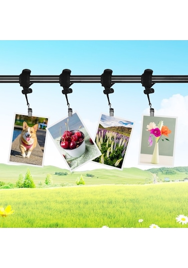 Pazly 16 Adet Siyah Muslin Arka Plan Kelepçesi, 21 Cm, Fotoğrafçılık Stüdyo Çekimi İçin, Arkaplan İp Klipsleri Tutucular