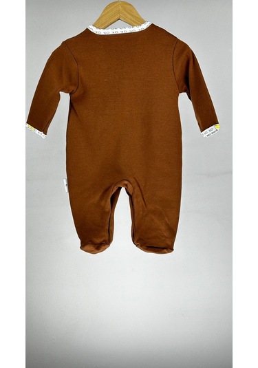 Boys Çıtçıtlı Uzun Kollu %100 Pamuklu Erkek Bebek Tulum 001