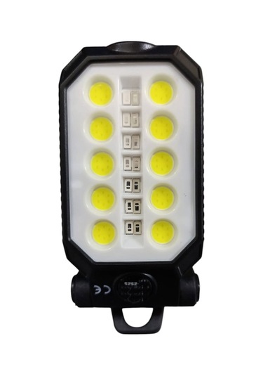 Usb Şarjlı Çalışma Kamp Işıldak Lamba Katlanır Mıklatıslı Ayak 2525 Siyah