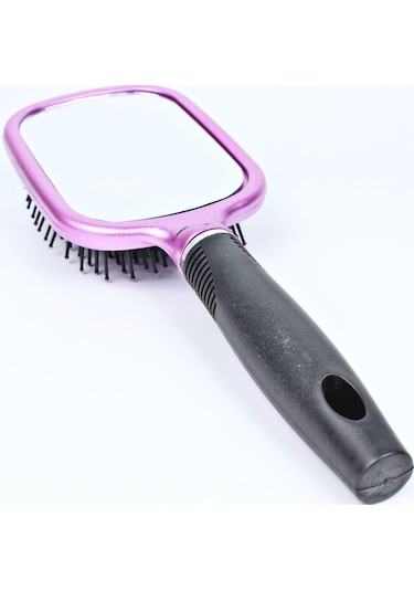 Büyük Puflu Kare Aynalı Tarak Royaleks-767