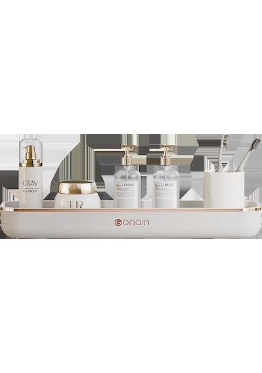 Monyee Duvar Tipi Banyo Dolapı, Delme Yok Kurulum, Havlu Ve Kosmetik Depolama, Mutfak Organizer, Toplu Alışveriş İçin Süt Beyaz Gümüş Üçgen Diğer