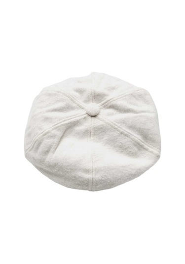 Uniquetrenders Kadın Arkadan Lastikli Kışlık Baretta Şapka Ekru